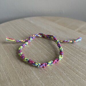 Elin Bracelet, anklet, trendy, comfortable, tie, embroidery thread, woven, gift,